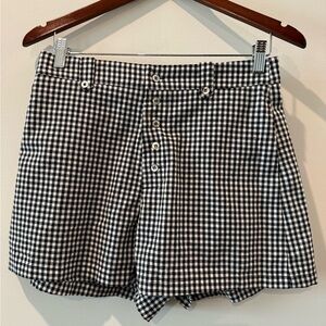 RIHOAS Monochrome Checkered Women's Shorts Size M